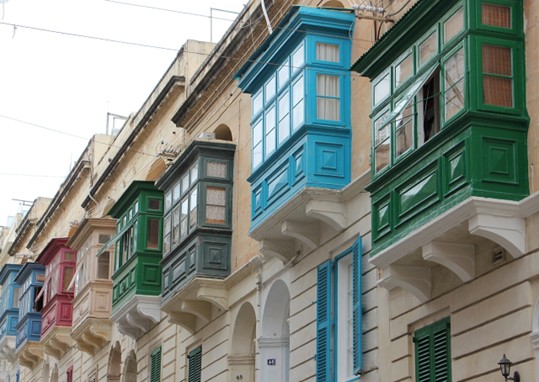 Typical Maltese townhouses